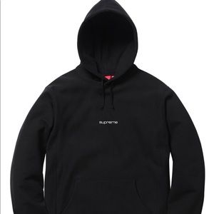 supreme compact logo hoodie black